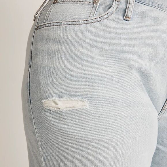 Madewell NWT The Slouchy Boyjean Size 31 Ripped Edition in Wrightlane Wash - Picture 4 of 11